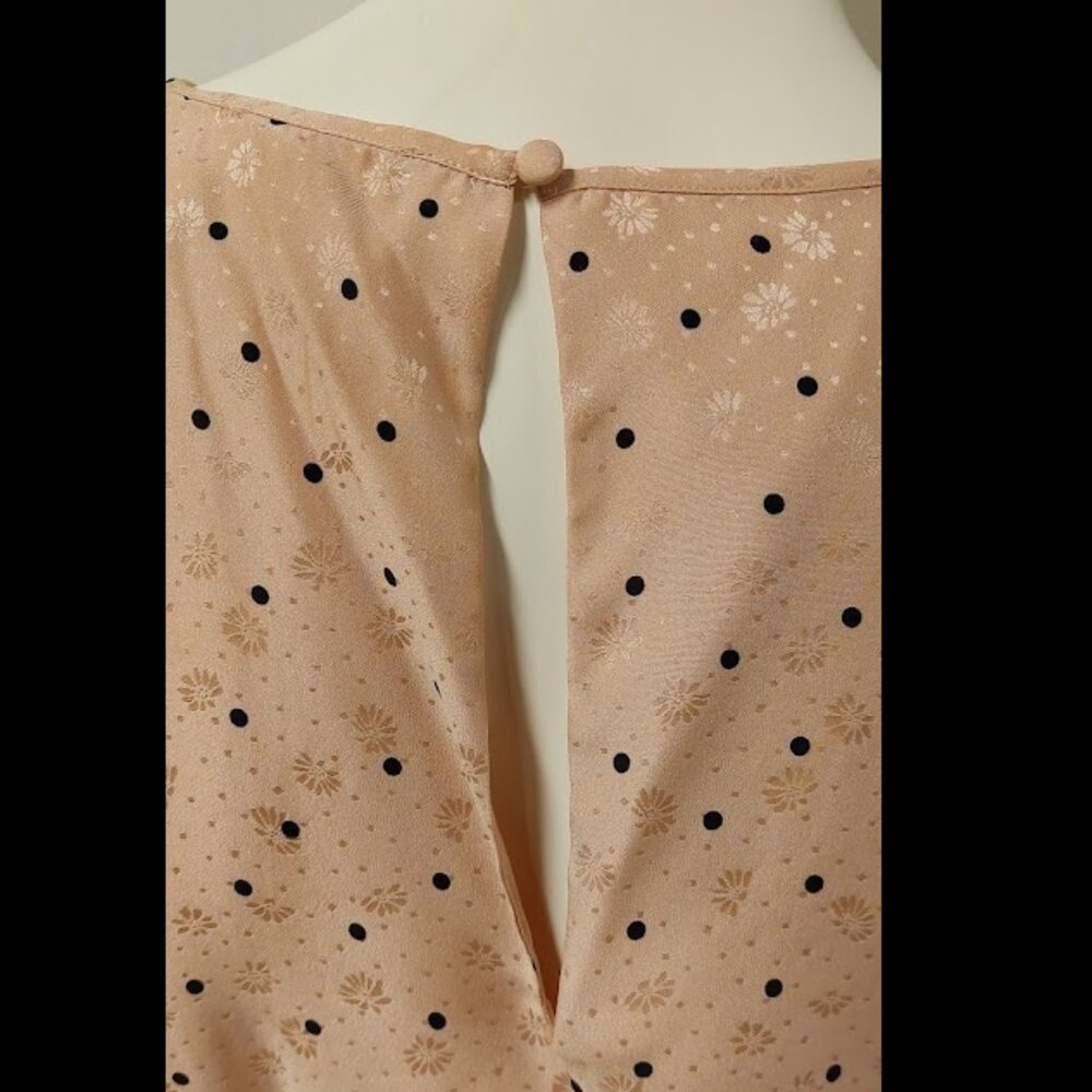 Sézane Pink Printed Silk Long-Sleeve Midi Dress Size: XS - Picture 13 of 13